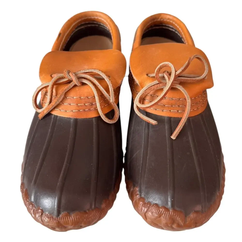 L.L.Bean Vintage 1970s Maine Hunting Shoes Duck Boots Made USA Leather 7